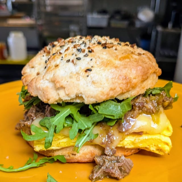 Green Chili Zadie’s Masterpiece Breakfast Sando.